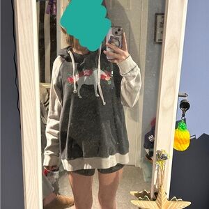 MV Sport custom draft horse hoodie, gray